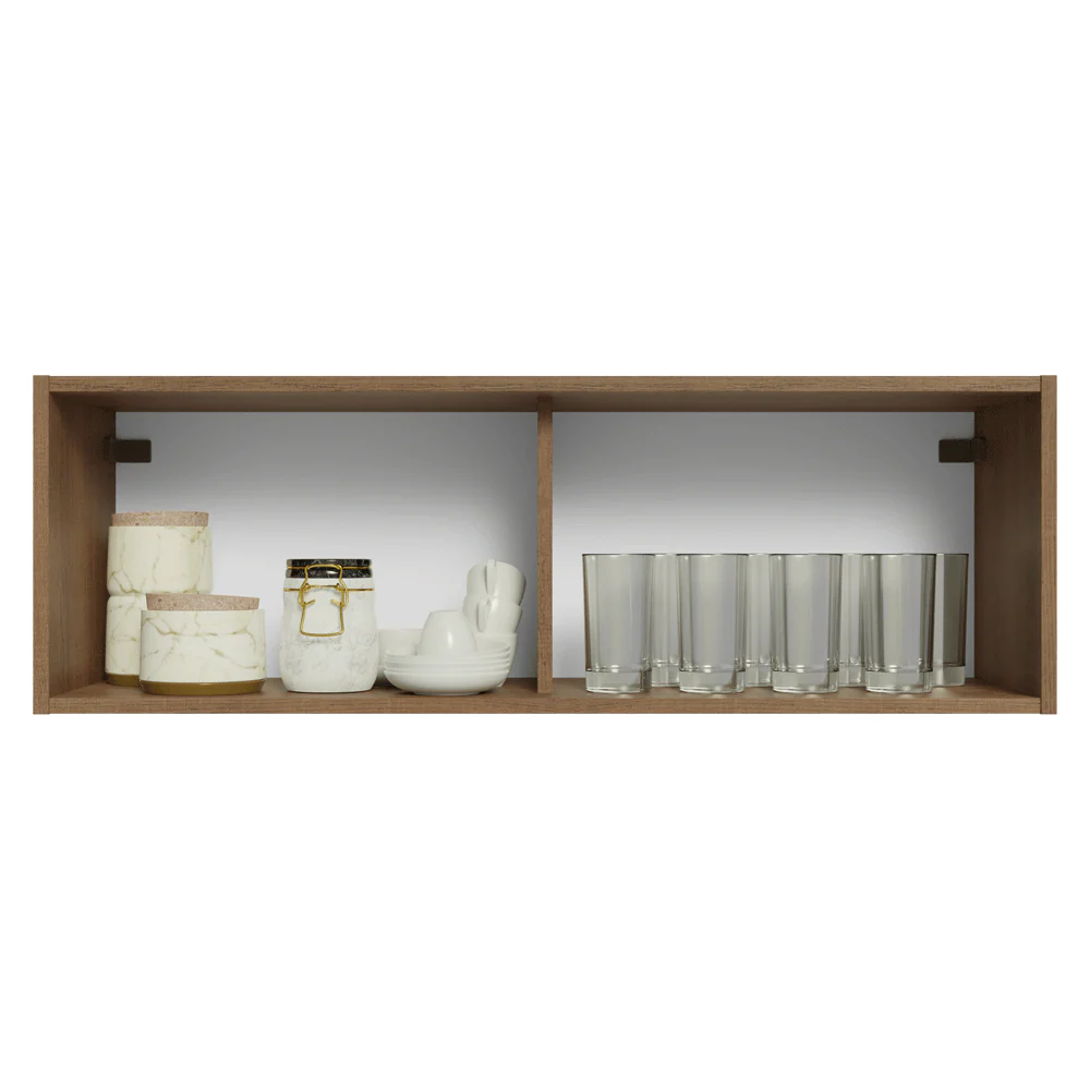 Armário Aéreo 100 cm 1 Porta Basculante Rustic/Crema Vik Madesa - Image 4