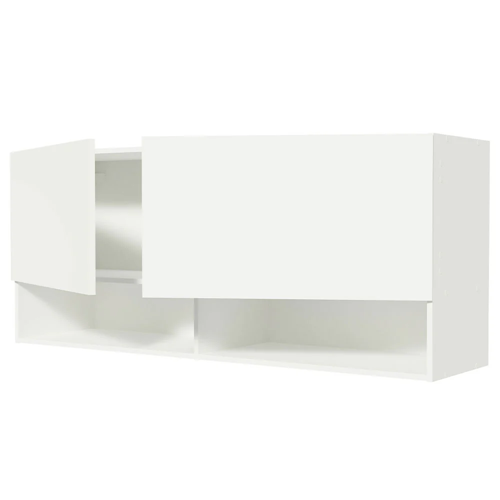 Armário Aéreo 120 cm 2 Portas 2 Nichos Branco para Área de Serviço Madesa - Image 4