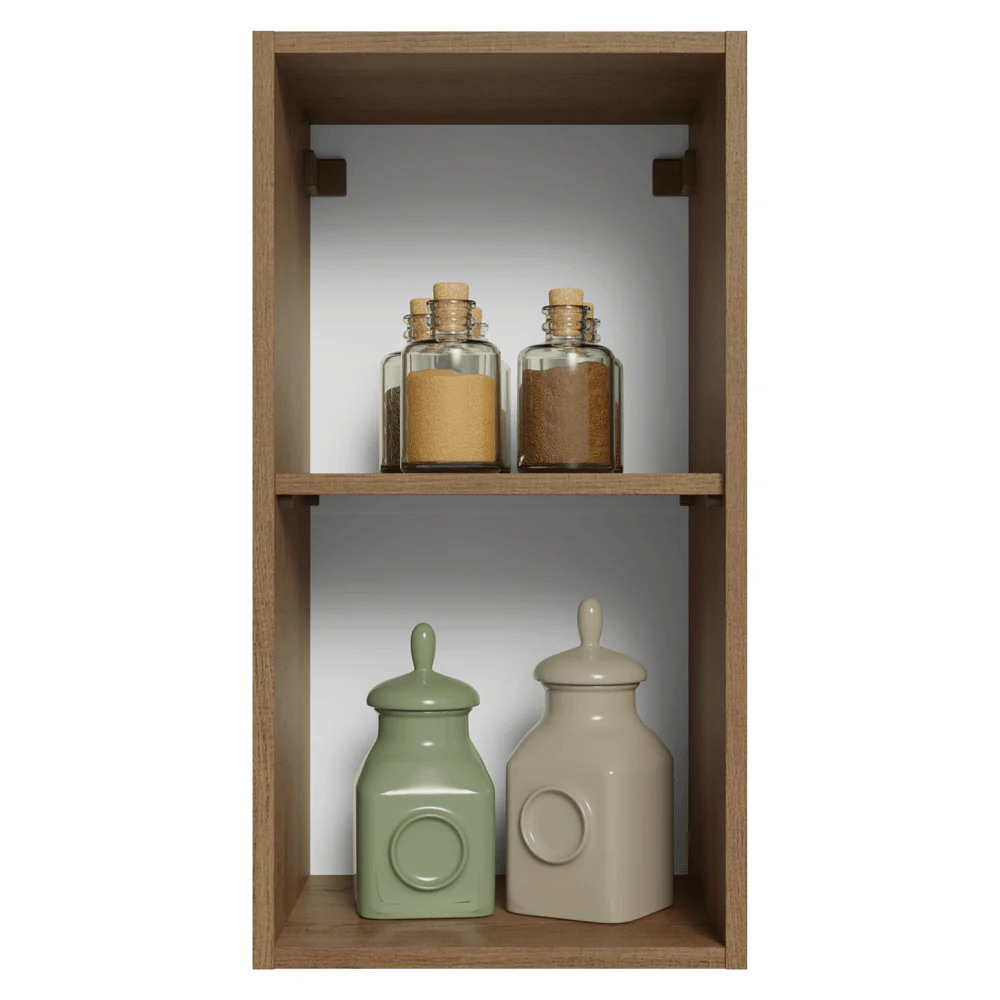 Armário Aéreo 35 cm 1 Porta Rustic/Crema Vik Madesa - Image 4