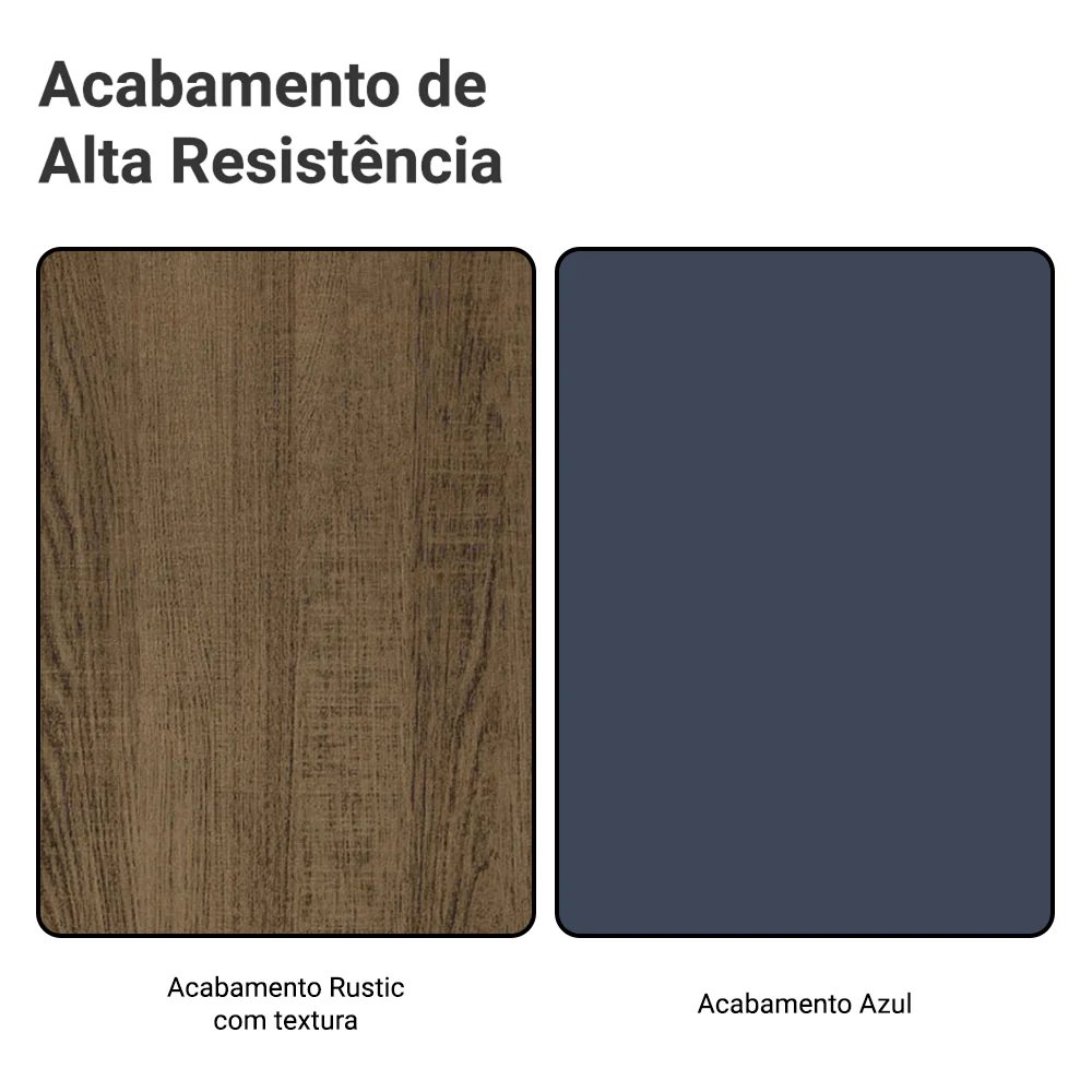 Armário Aéreo 40 cm 1 Porta Rustic/Azul Vik Madesa - Image 9