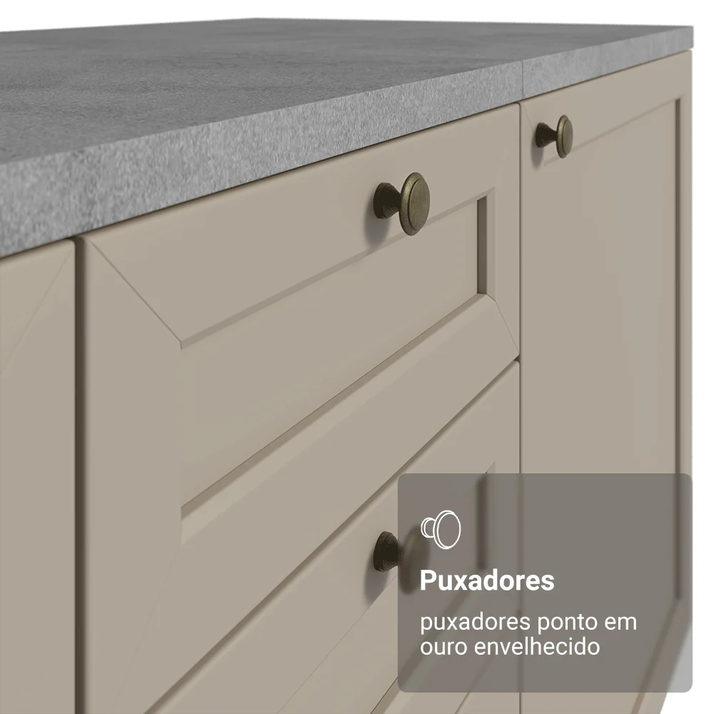 Armário Aéreo 50cm 1 Porta Branco/Crema Vik Madesa - Image 6