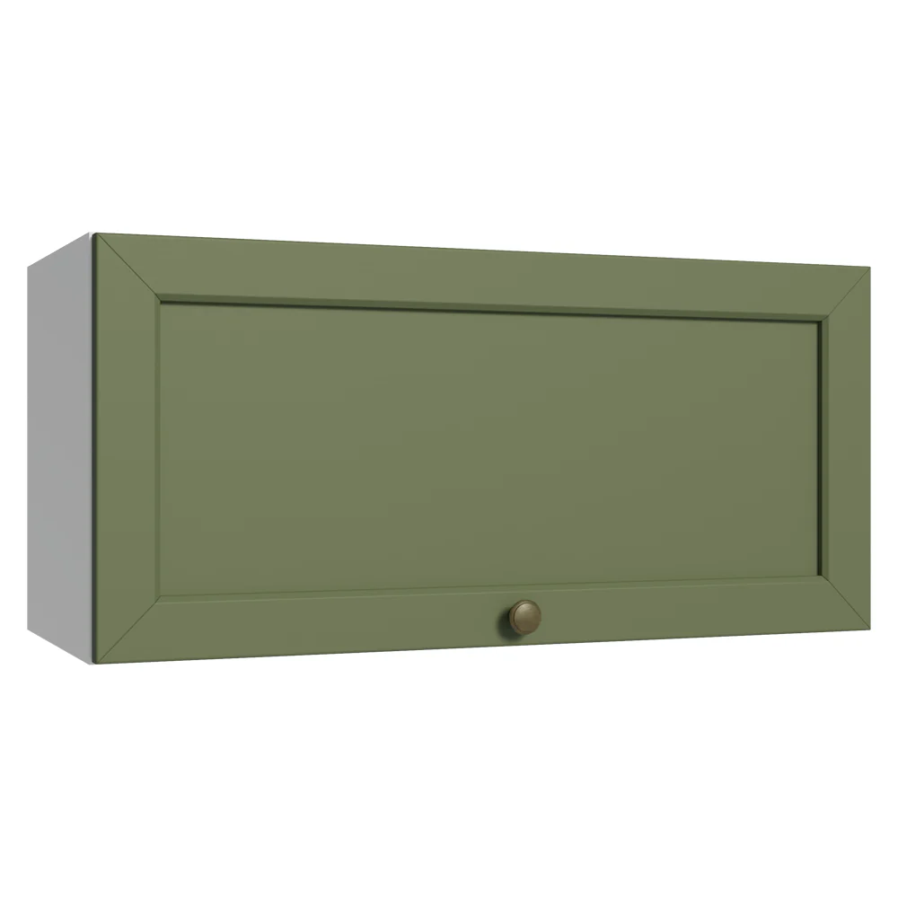 Armário Aéreo 70 cm 1 Porta Basculante Branco/Verde Vik Madesa