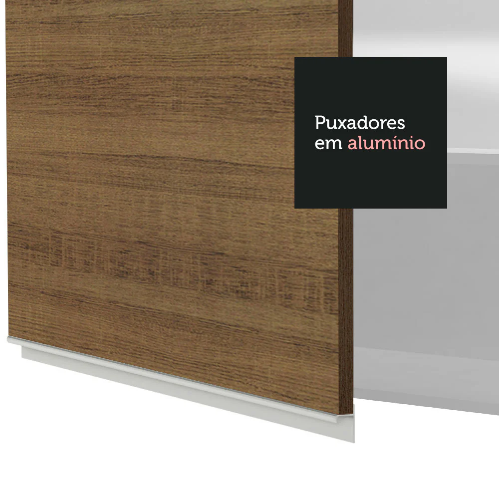 Armário Aéreo 70 cm 2 Portas Branco/Rustic Glamy Madesa - Image 8