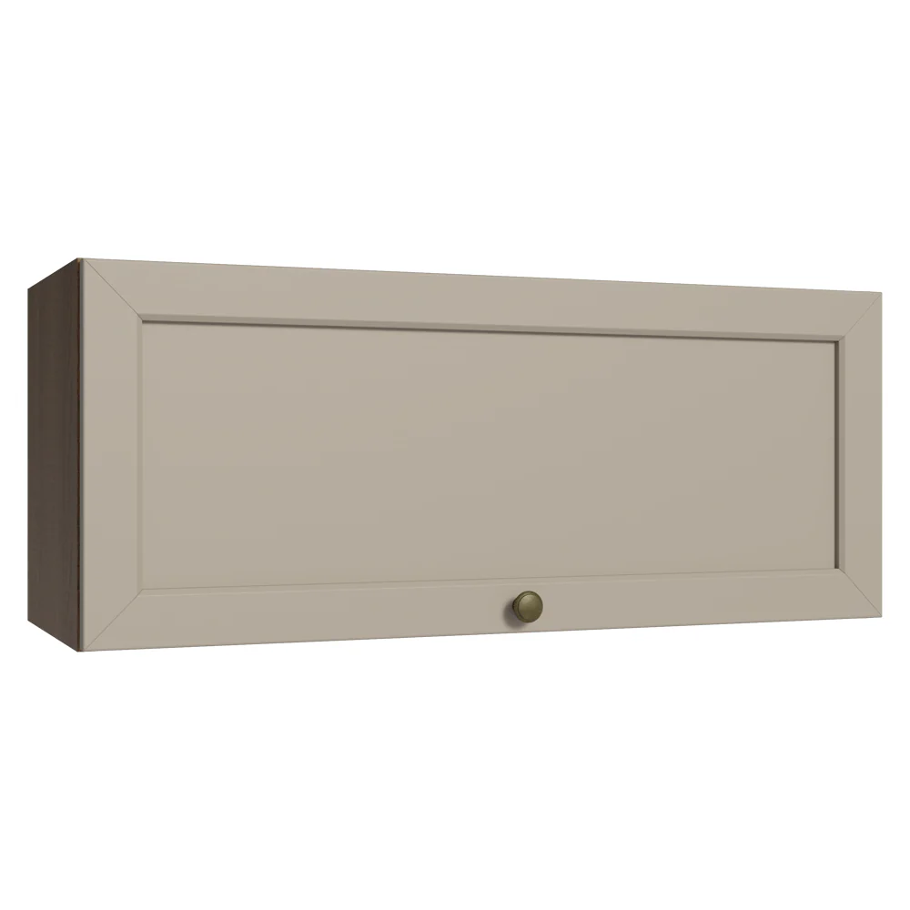 Armário Aéreo 80 cm 1 Porta Basculante Rustic/Crema Vik Madesa