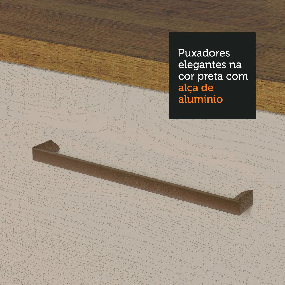 Armário Aéreo de Canto 1 Porta para linha de 60 cm de profundidade Rustic/Crema Agata Madesa - Image 7