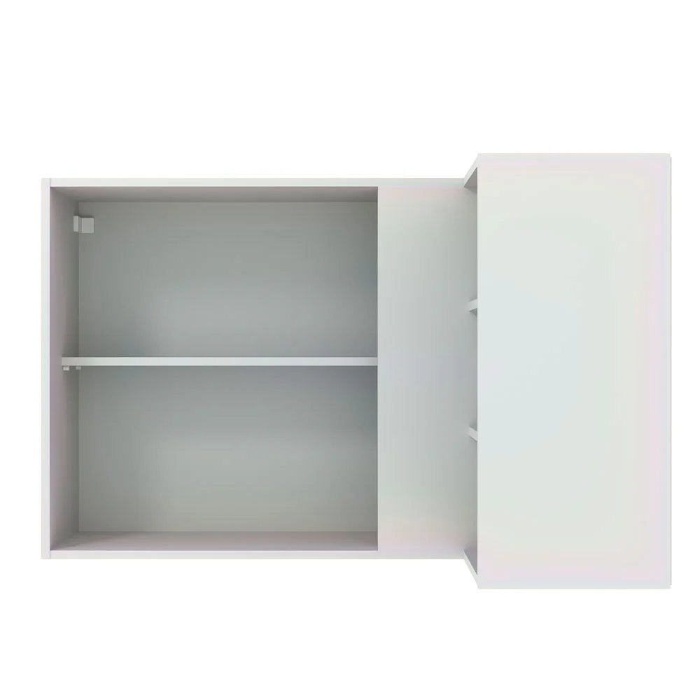 Armário Aéreo de Canto Madesa Glamy 1 Porta para linha de 60 cm de profundidade Branco/Rustic - Image 10