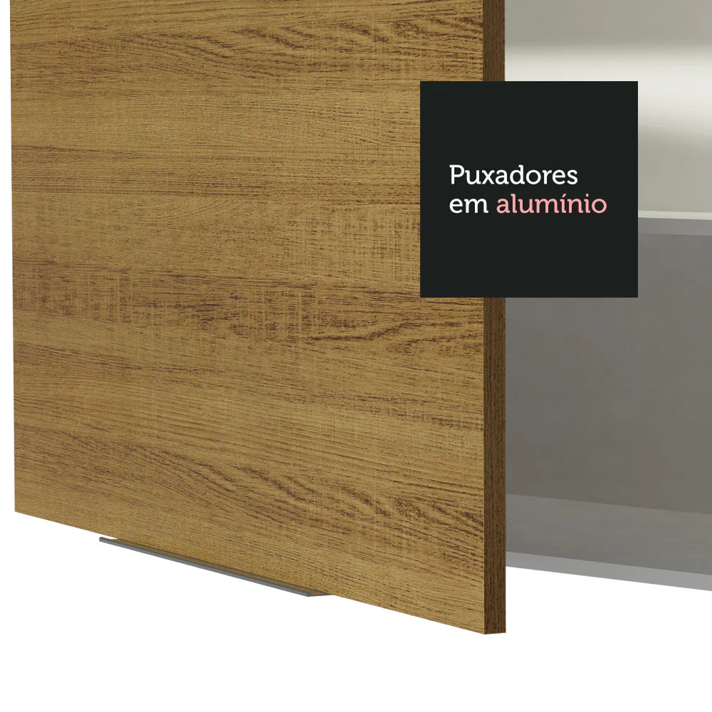 Armário Aéreo de Canto Madesa Stella 1 Porta para linha de 60 cm de profundidade Branco/Rustic - Image 5