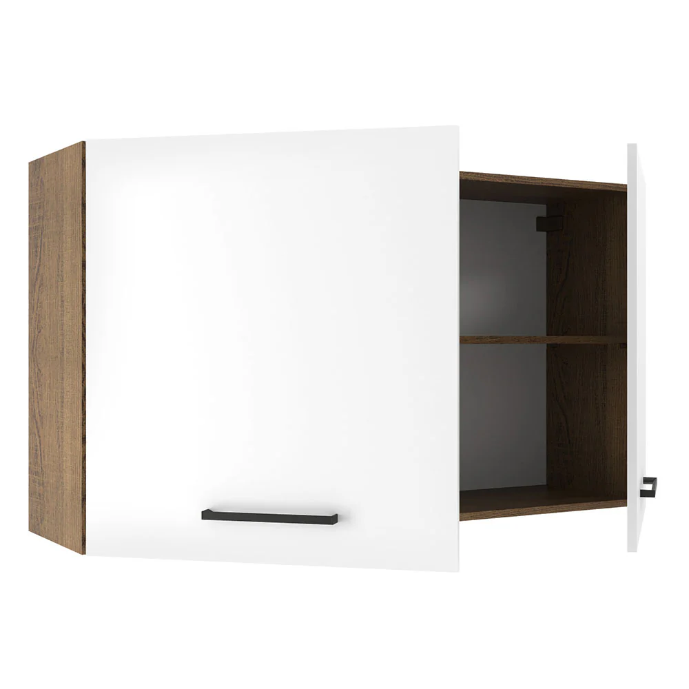 Armário Aéreo Madesa Agata 120 cm 2 Portas Rustic/Branco - Image 4