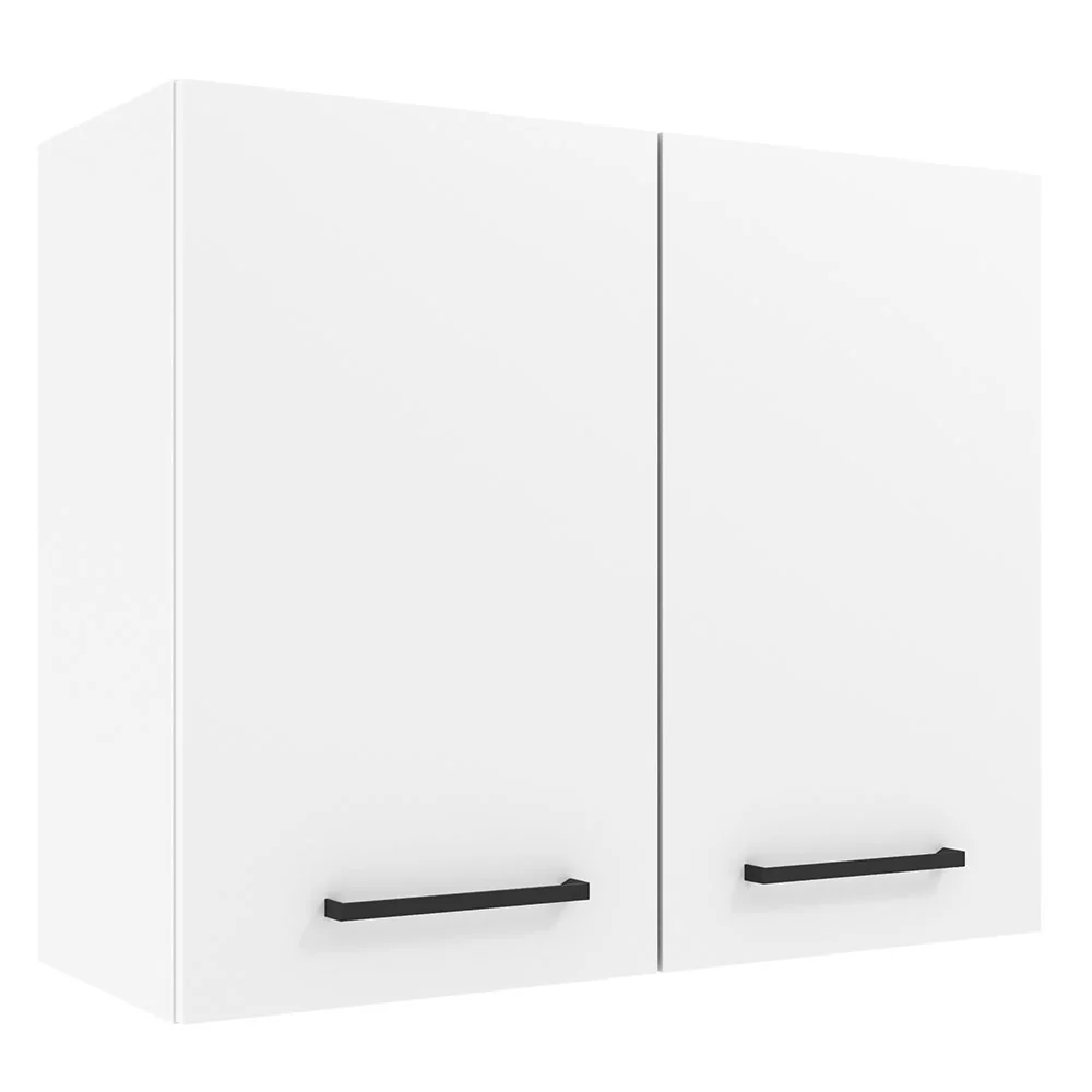 Armário Aéreo Madesa Agata 80 cm 2 Portas Branco