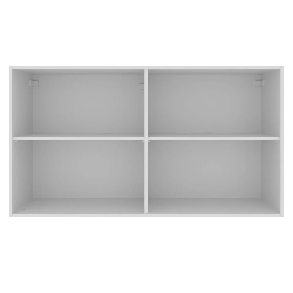 Armário Aéreo Madesa Glamy 120 cm 2 Portas com Vidro Branco/Preto - Image 9