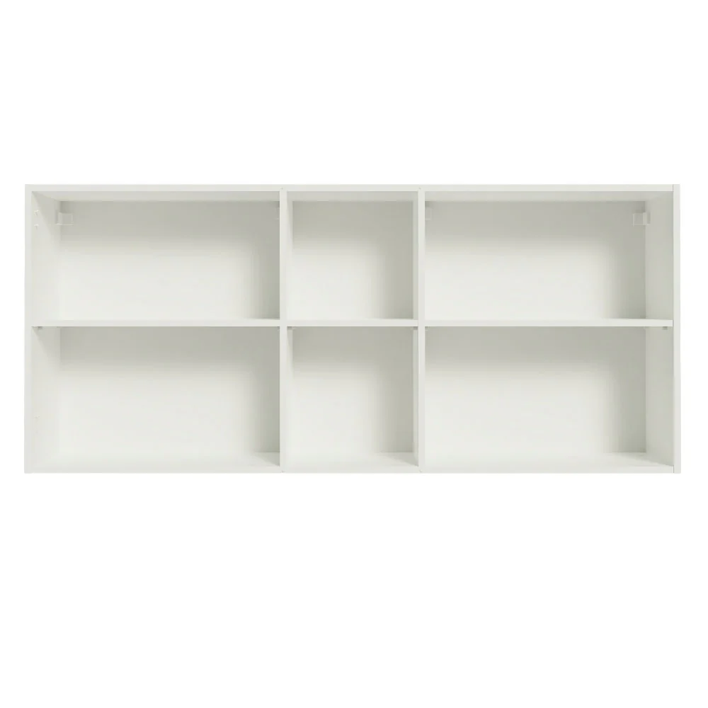 Armário Aéreo Madesa Glamy 150 cm 2 Portas e 2 Nichos Branco/Preto - Image 9