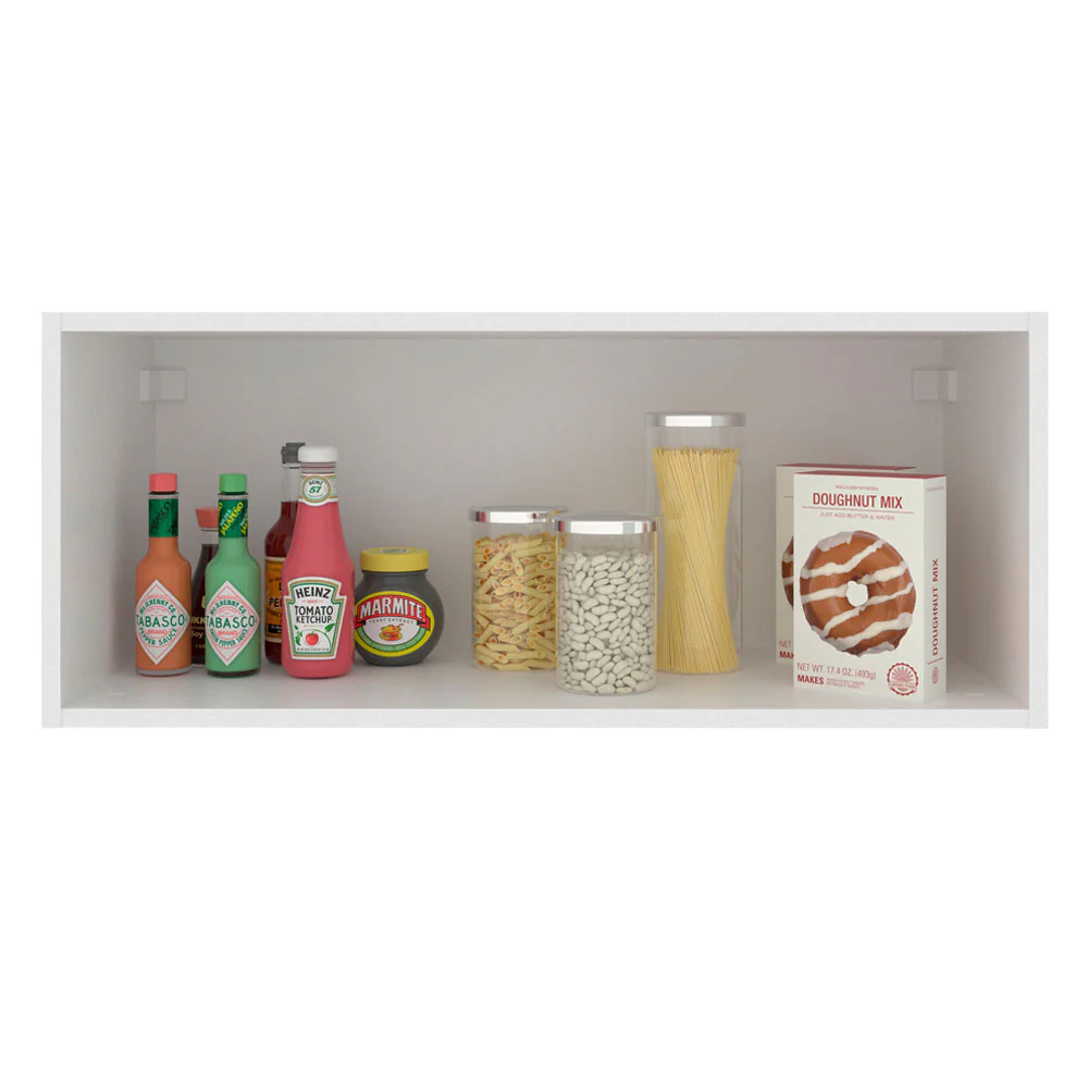 Armário Aéreo Madesa Glamy 80 cm 1 Porta Basculante Branco/Rustic - Image 3