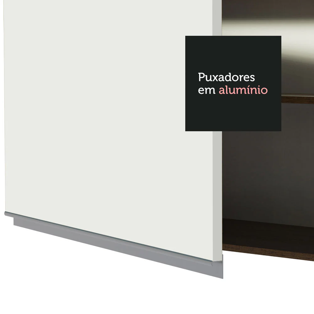 Armário Aéreo Madesa Glamy 80 cm 2 Portas Rustic/Branco - Image 5