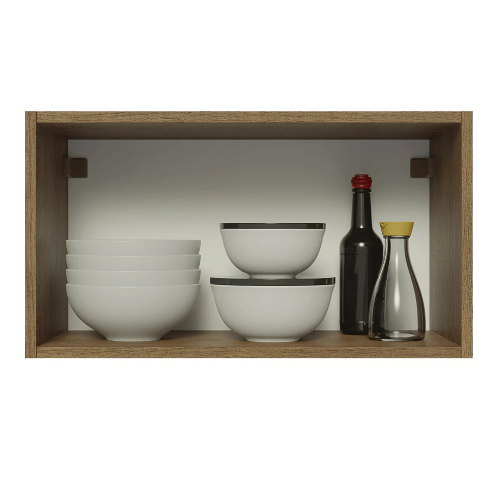 Armário Aéreo Madesa Lux 60 cm 1 Porta Basculante Rustic/Cinza - Image 4