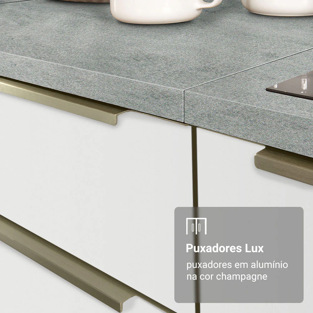 Armário Aéreo Madesa Lux 80 cm 1 Porta Basculante Branco/Branco Veludo - Image 6