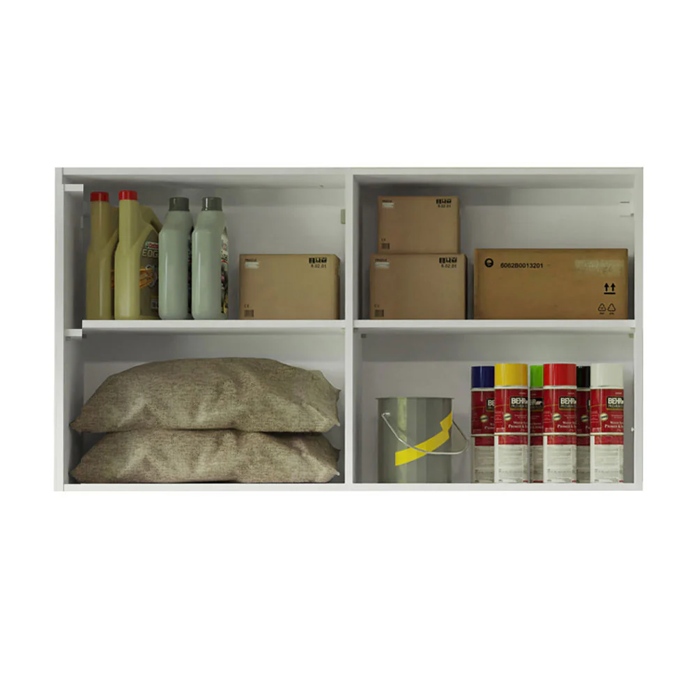 Armário Aéreo Multiuso 120cm 2 Portas Branco/Preto Agata Madesa - Image 5