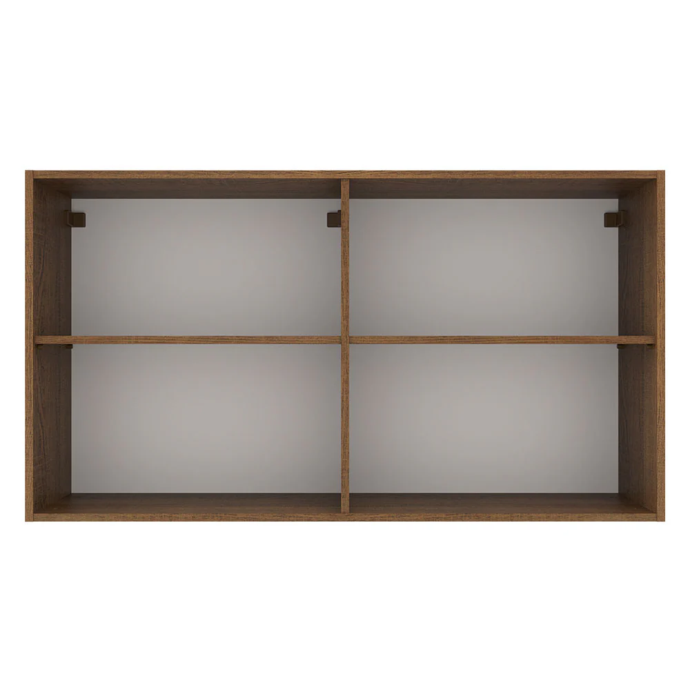 Armário Aéreo Multiuso 120cm 2 Portas Rustic/Branco Agata Madesa - Image 6