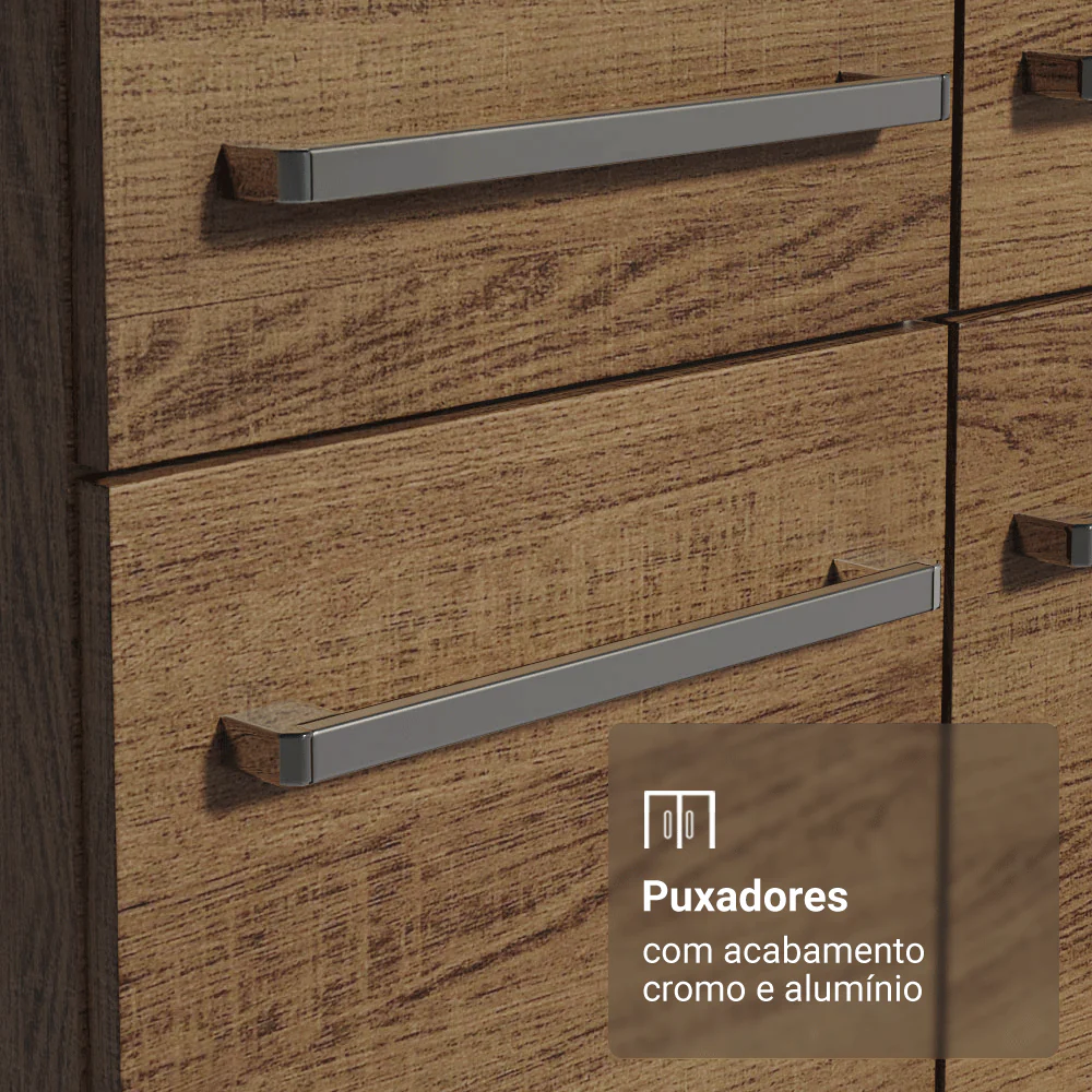 Armário de Cozinha Compacta 105cm Rustic Emilly Madesa 03 - Image 6