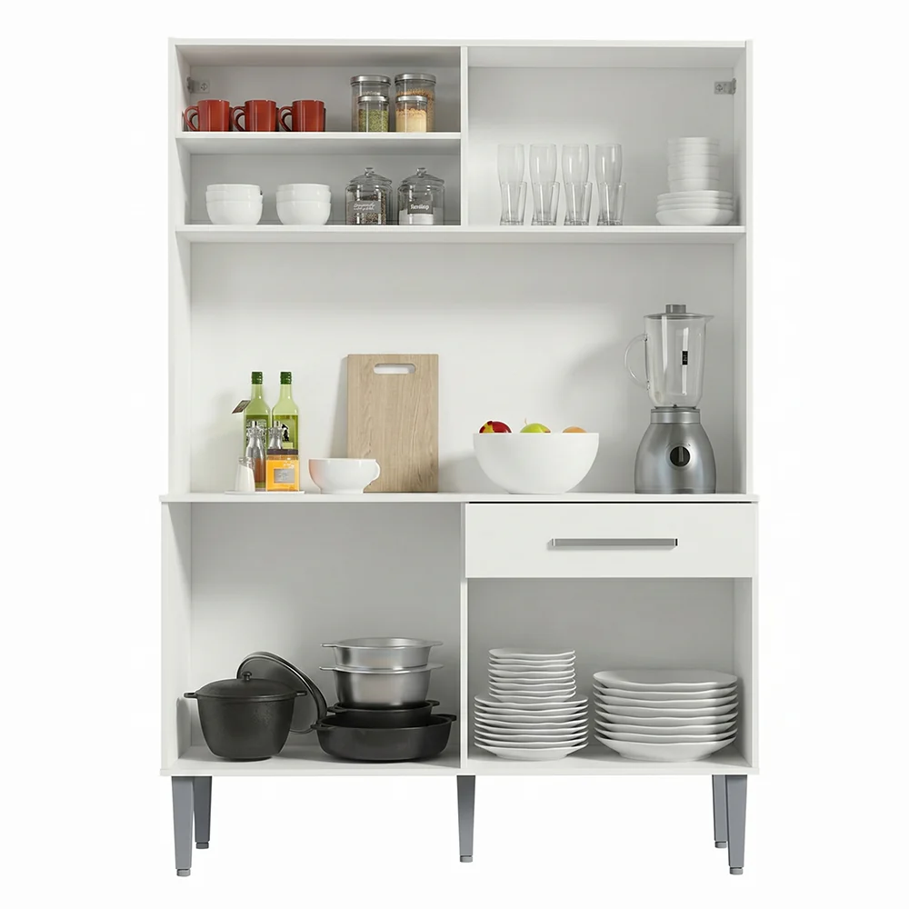 Armário de Cozinha Compacta 120cm Branco Life Madesa - Image 5