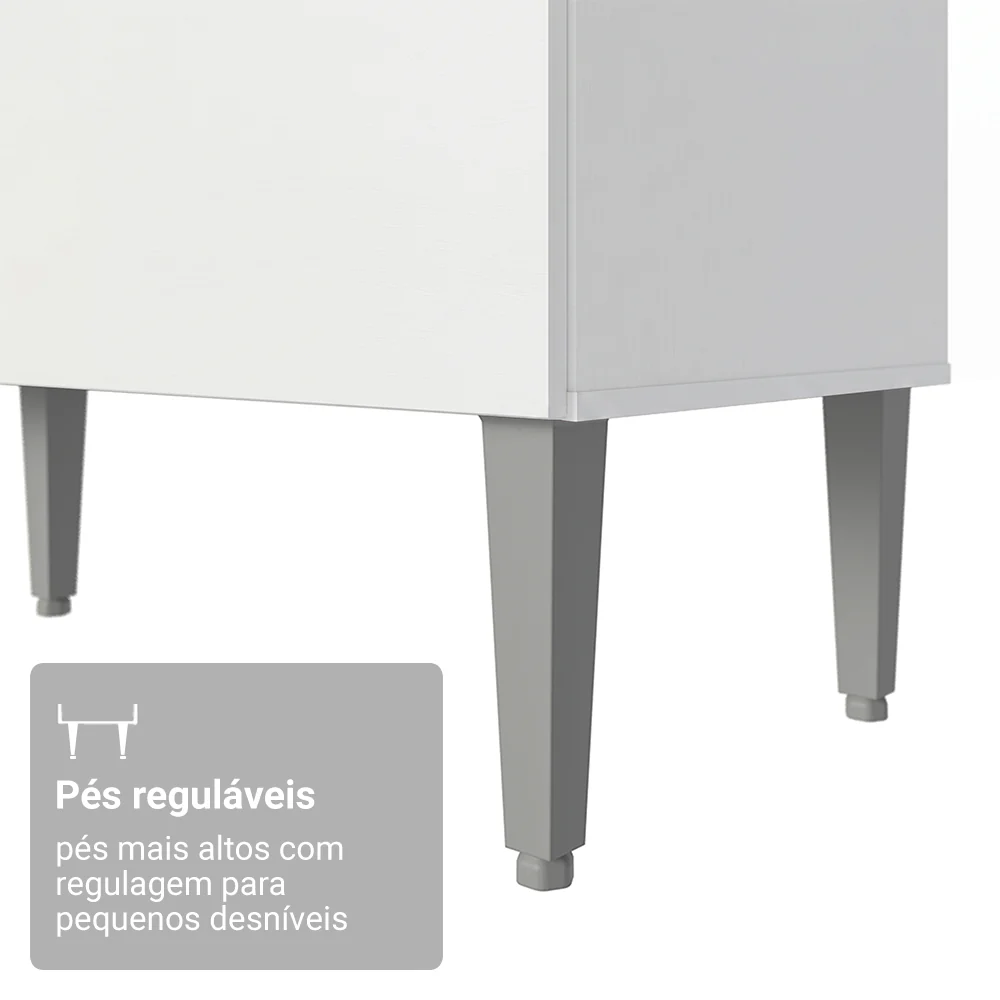 Armário de Cozinha Compacta 120cm Branco Life Madesa - Image 7