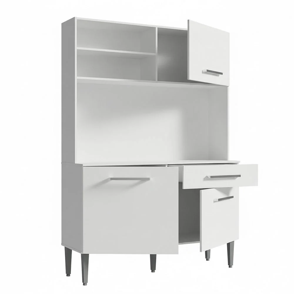 Armário de Cozinha Compacta 120cm Branco Life Madesa - Image 8