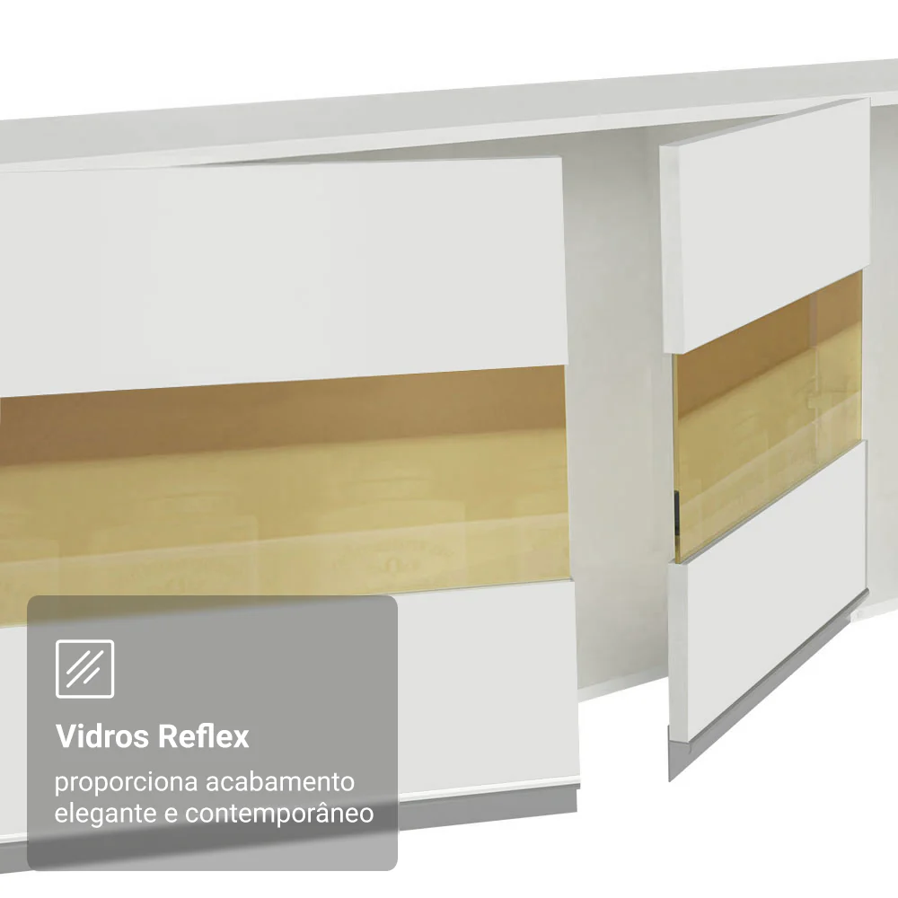 Armário de Cozinha Completa 100% MDF 250cm Branco Smart Madesa 03 - Image 6