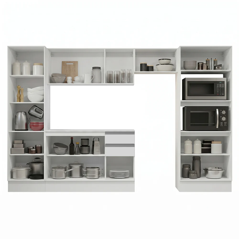 Armário de Cozinha Completa 100% MDF 300cm Branco Smart Madesa 03 - Image 5