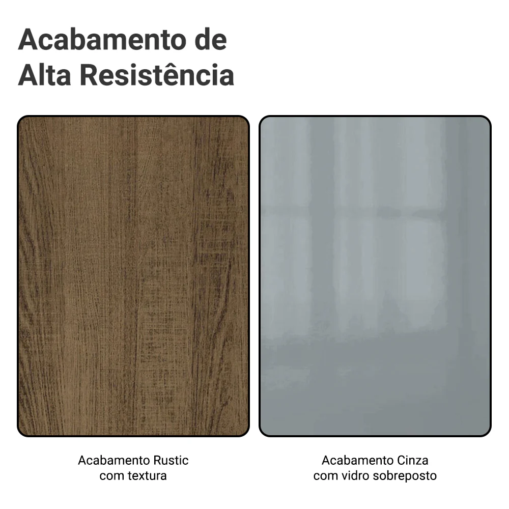 Armário de Cozinha Completa 566 x 60 cm Rustic/Cinza Lux Madesa 01 - Image 12