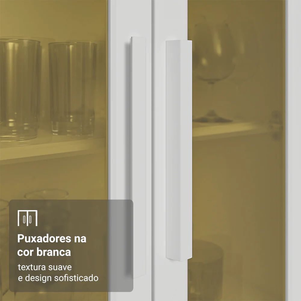 Armário de Cozinha Completa de Canto 100% MDF 447 cm Branco Smart Madesa 02 - Image 6