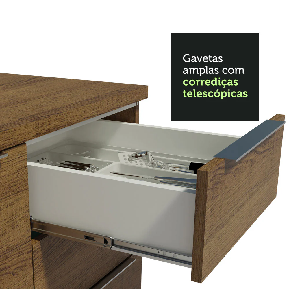 Armário de Cozinha Completa de Canto 499cm Rustic Stella Madesa 01 - Image 7