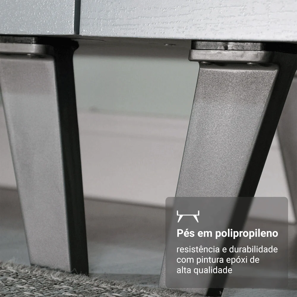 Armário de Cozinha Compacta 120cm Cinza Nice Madesa 01 - Image 9