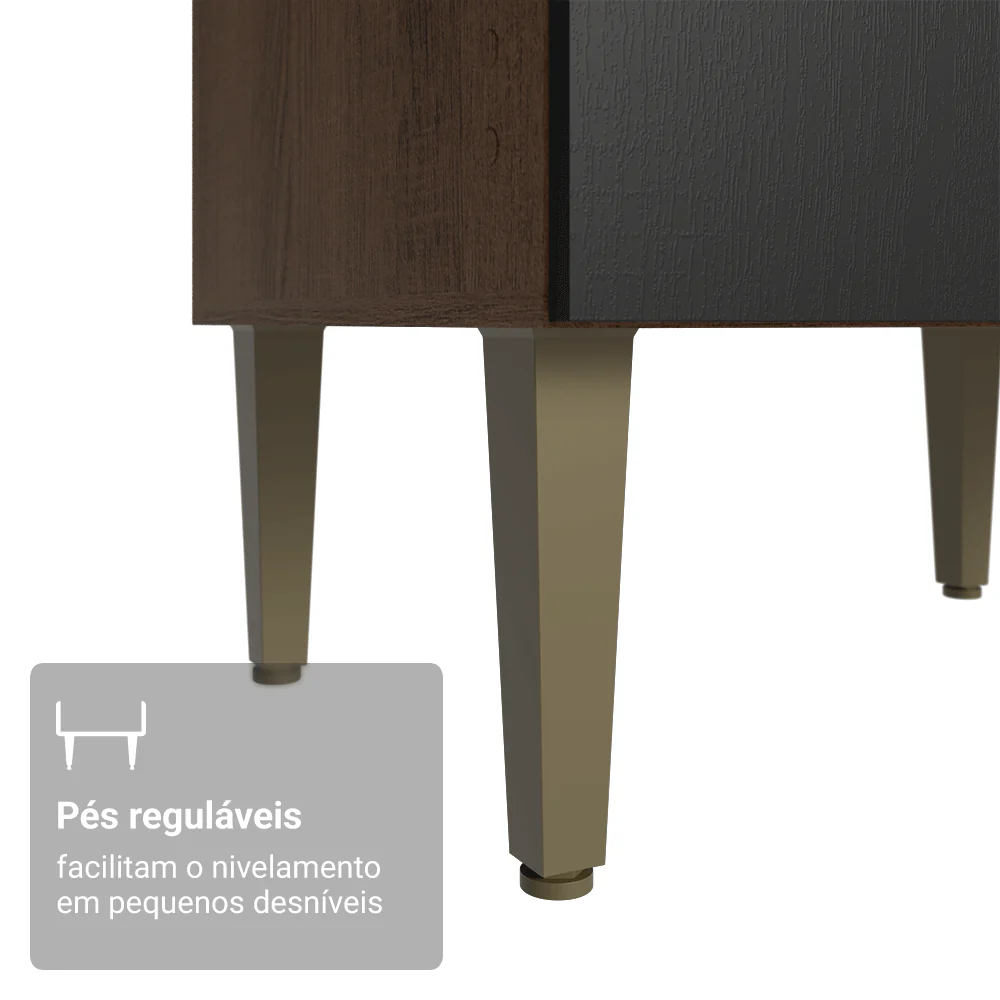 Armário de Cozinha Completa 245 cm Rustic/Preto Lille Madesa 01 - Image 9
