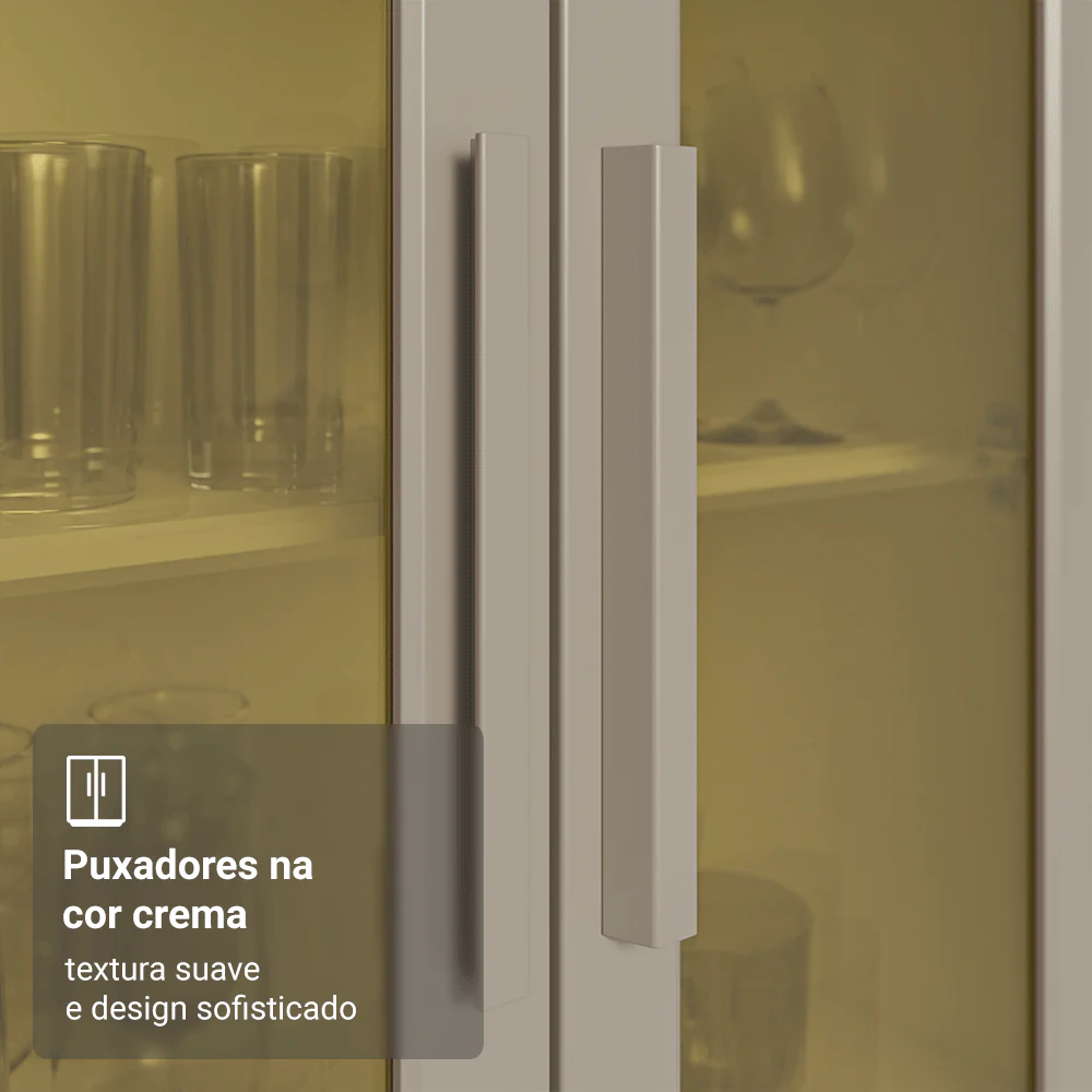 Armário de Cozinha Completa de Canto 507 cm Branco/Rustic/Crema Smart 100% MDF Madesa 01 - Image 7