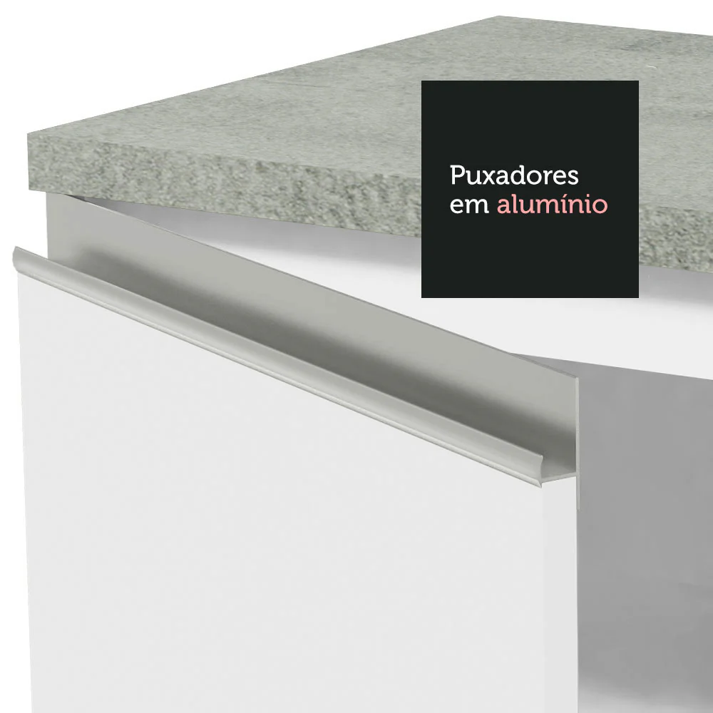 Balcão 70 x 60 cm 2 Portas (Com Tampo) Branco Glamy Madesa - Image 7
