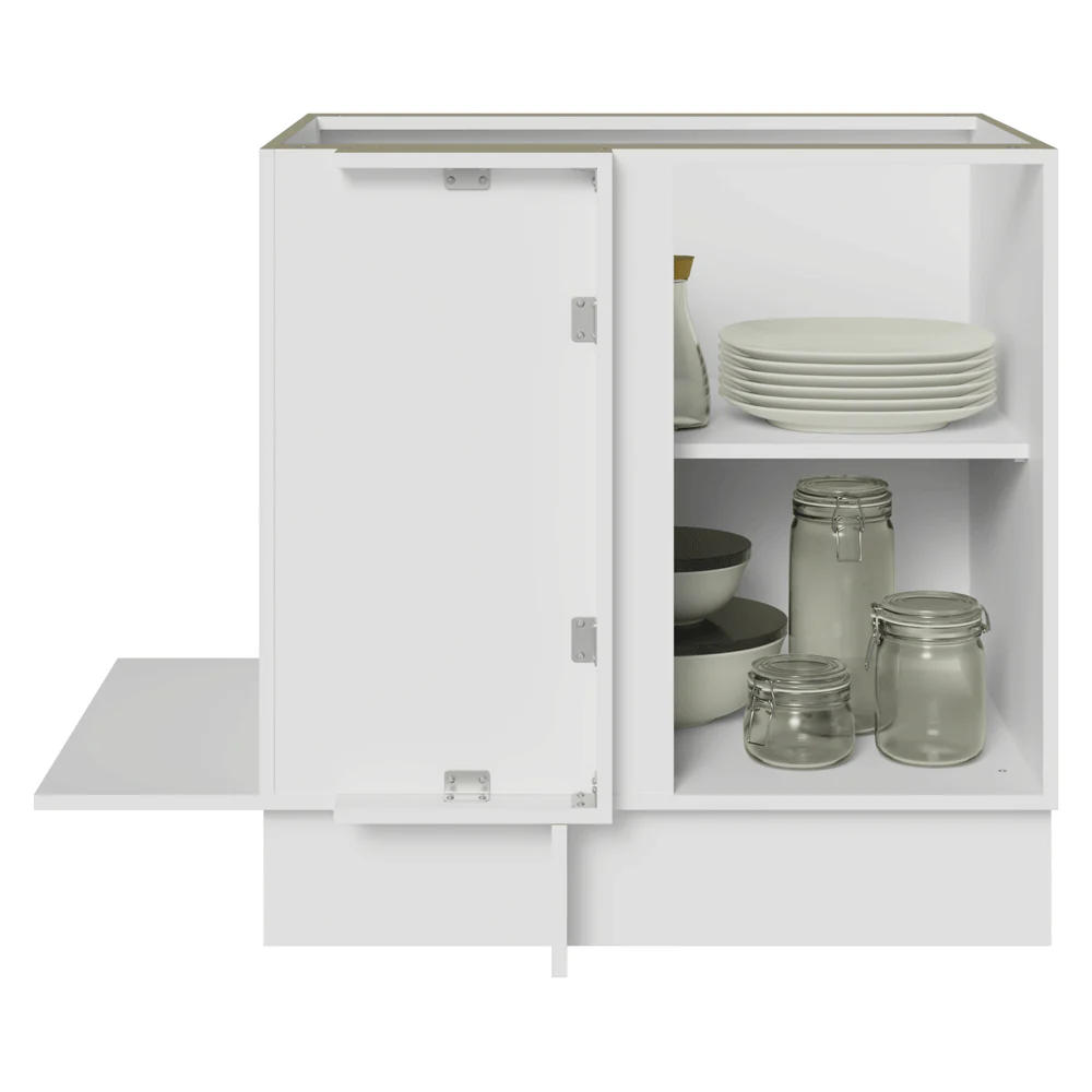 Balcão de Canto 1 Porta 60 cm Profundidade (Sem Tampo) Branco/Crema Agata Madesa - Image 5