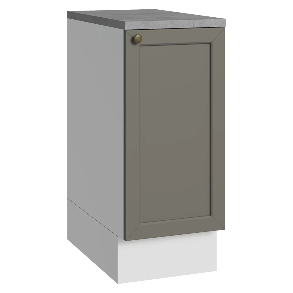 Balcão de Cozinha 35 cm 1 Porta Branco/Cinza Vik Madesa