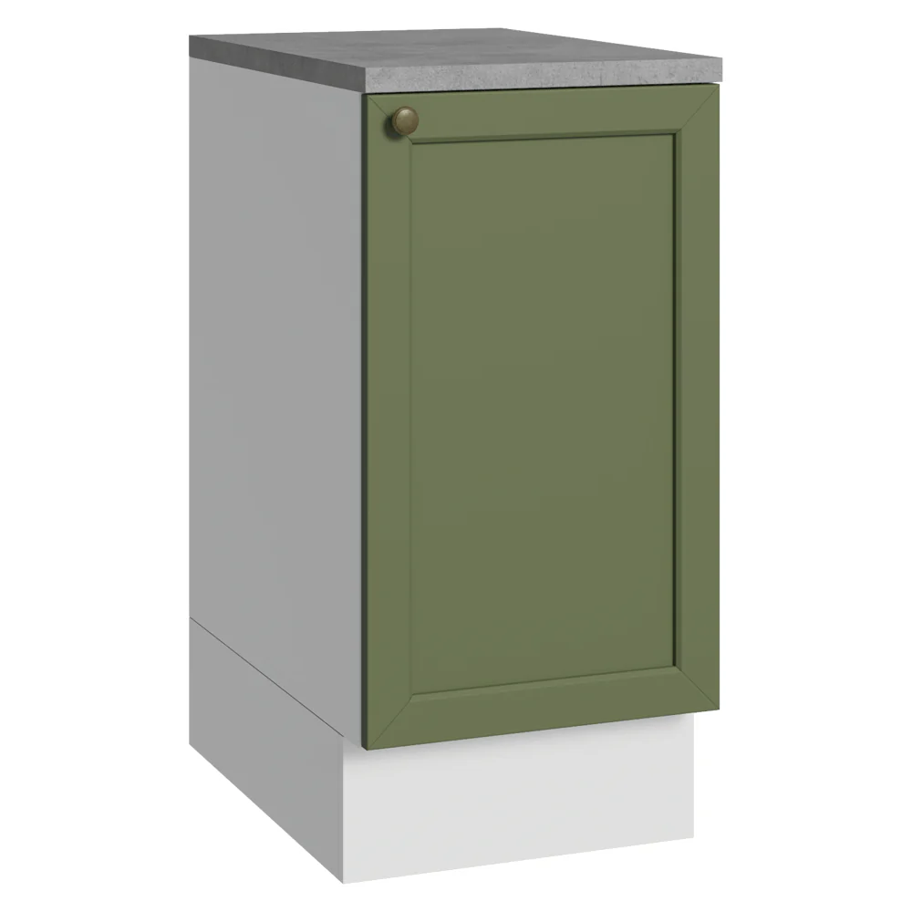 Balcão de Cozinha 40 x 60 cm 1 Porta (Com Tampo) Branco/Verde Vik Madesa