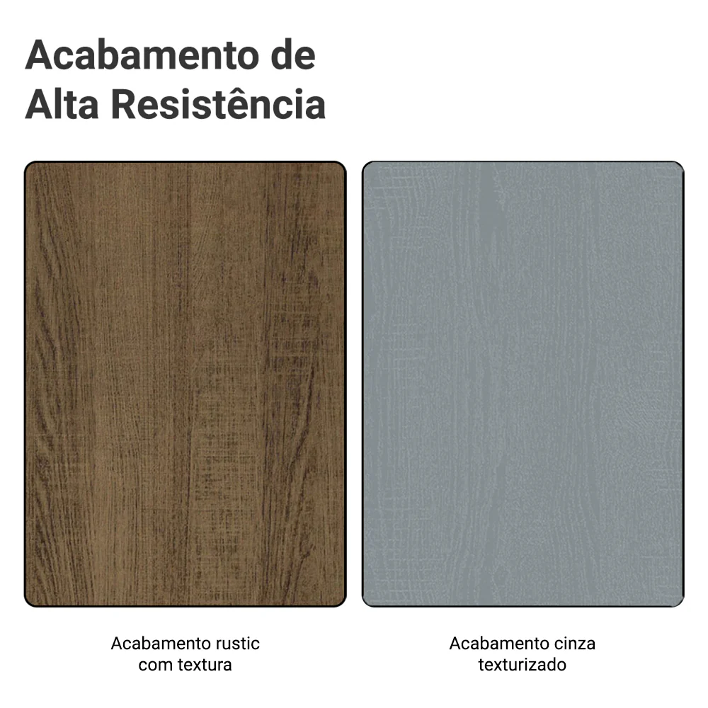 Balcão de Cozinha 50 x 60cm 1 Porta (Com Tampo) Rustic/Cinza Agata Madesa - Image 10