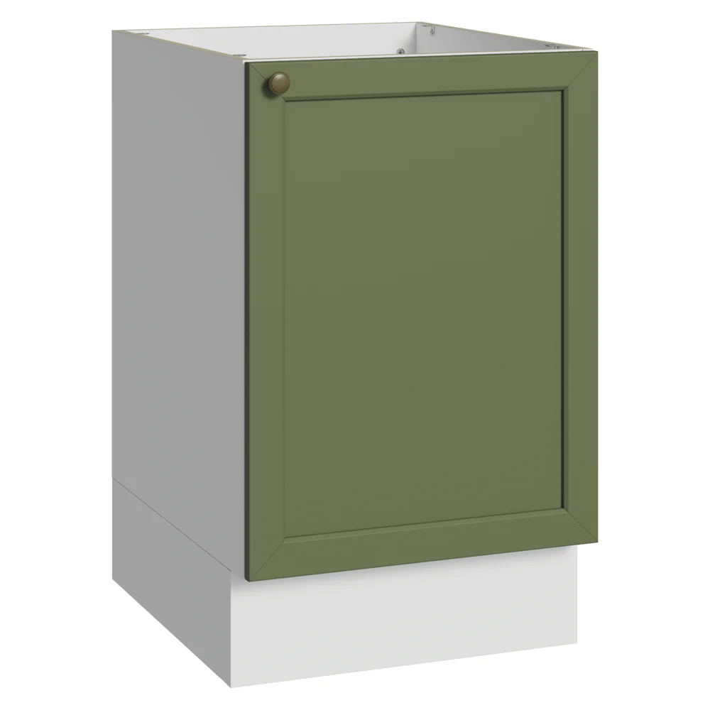 Balcão de Cozinha 50 x 60cm 1 Porta (Sem Tampo) Branco/Verde Vik Madesa