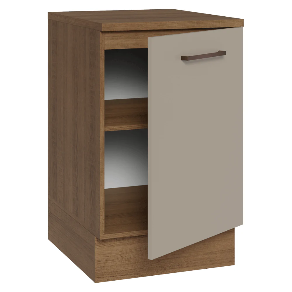 Balcão de Cozinha 50cm 1 Porta Rustic/Crema Agata Madesa - Image 6