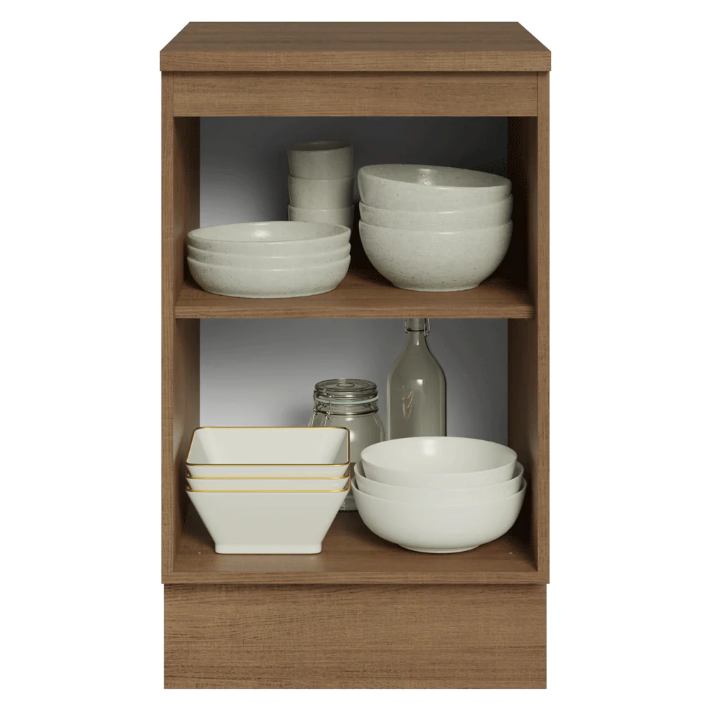 Balcão de Cozinha 50 x 60 cm 1 Porta (Com Tampo) Rustic/Preto Lux Madesa - Image 5