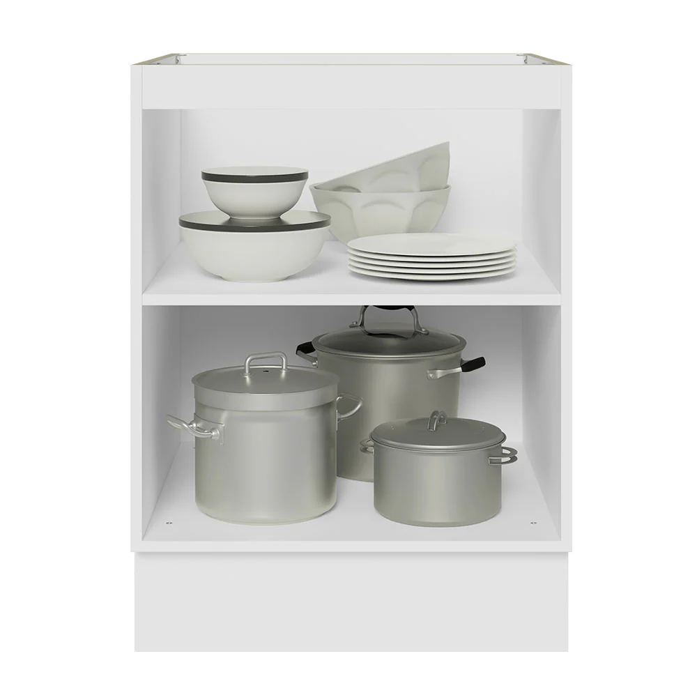 Balcão Cozinha 60 x 60 cm 1 Porta (Sem Tampo) Branco/Rustic Stella Madesa - Image 4