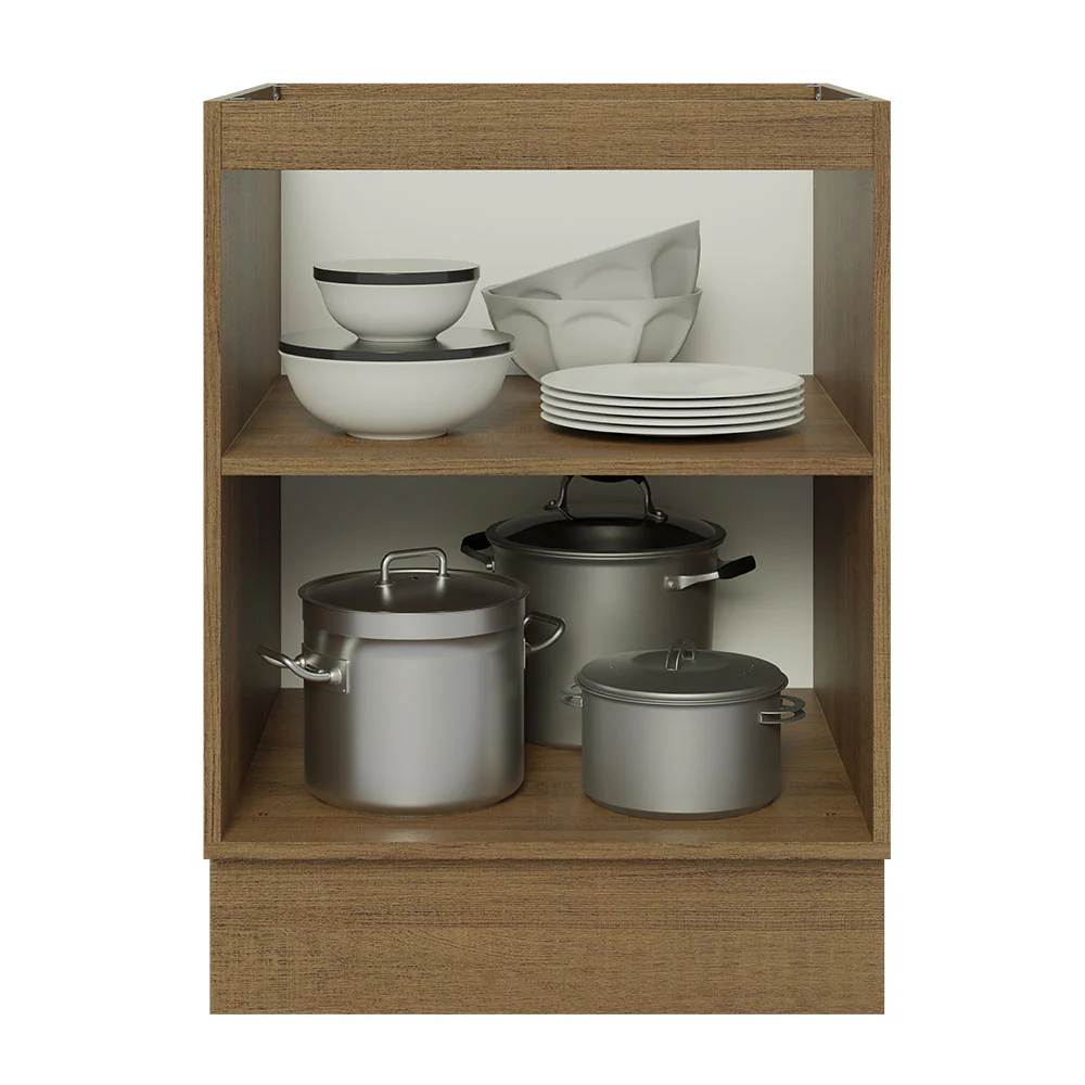 Balcão Cozinha 60 x 60 cm 1 Porta (Sem Tampo) Rustic/Branco Stella Madesa - Image 4