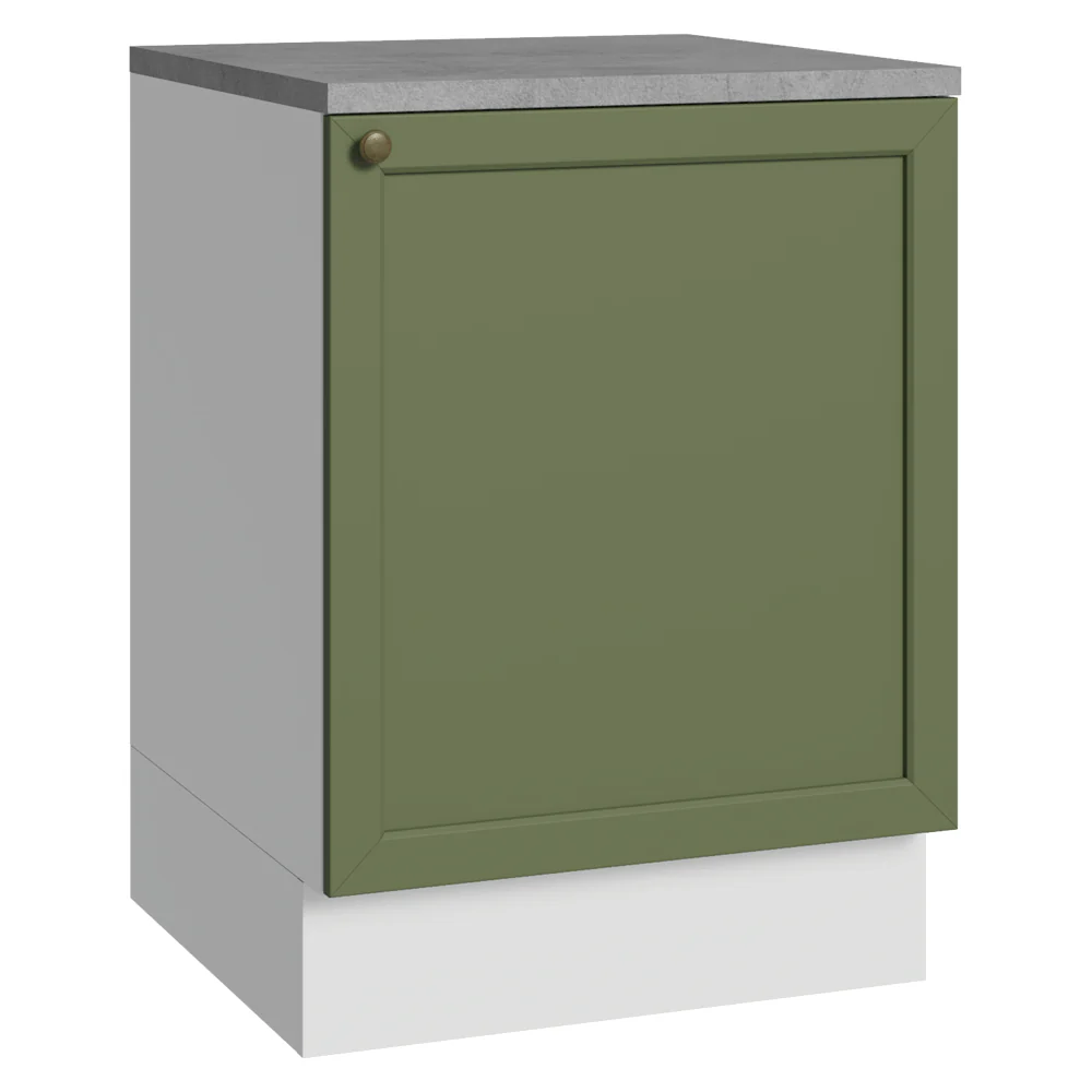 Balcão de Cozinha 60 cm 1 Porta Branco/Verde Vik Madesa
