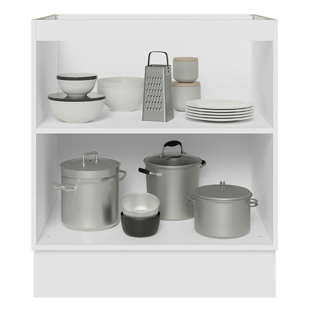Balcão Cozinha 70 x 60 cm 2 Portas (Sem Tampo) Branco Glamy Madesa - Image 4