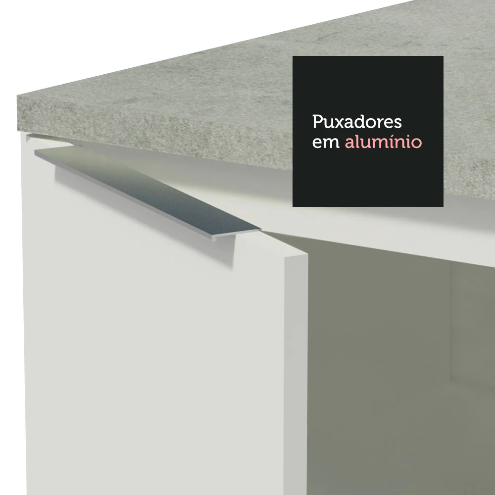 Balcão Cozinha 70 x 60 cm 2 Portas (Sem Tampo) Branco Stella Madesa - Image 8