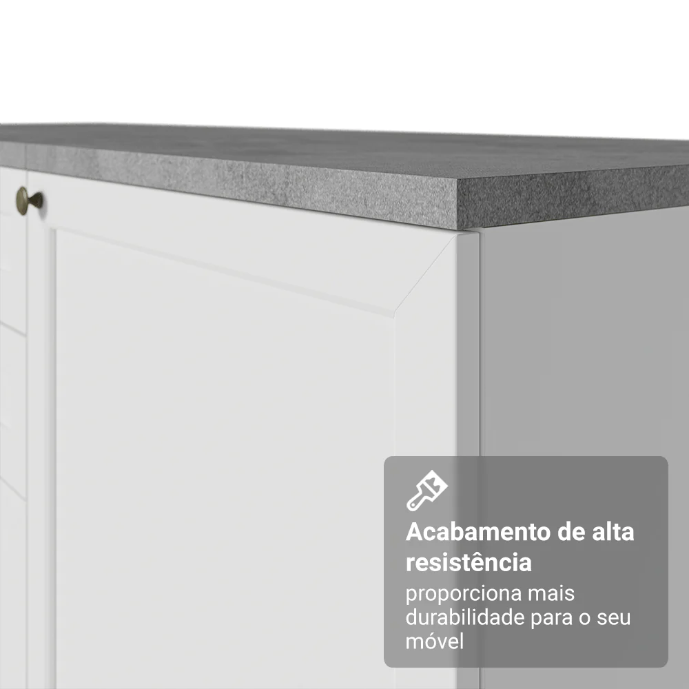 Balcão de Cozinha 70 x 60 cm 2 Portas (Sem Tampo) Branco Vik Madesa - Image 8