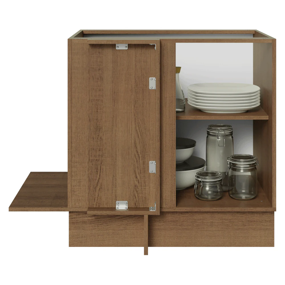 Balcão Cozinha de Canto 1 Porta 60 cm Profundidade (Sem Tampo) Rustic Glamy Madesa - Image 5