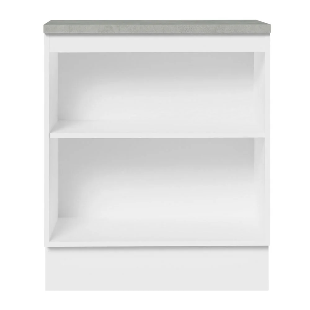 Balcão de Cozinha Madesa Agata 70 x 60 cm 2 Portas (Com Tampo) Branco/Cinza - Image 5