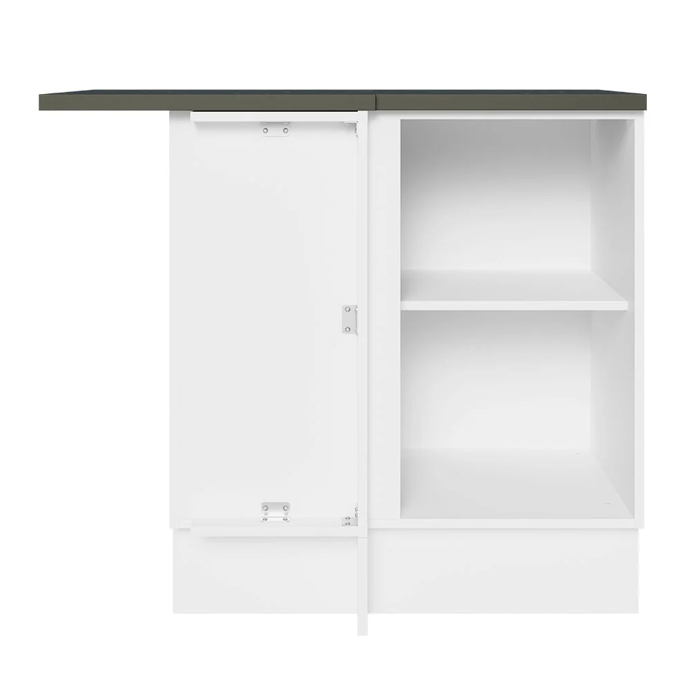 Balcão de Canto Madesa Acordes 100% MDF 1 Porta Branco/Rustic - Image 7